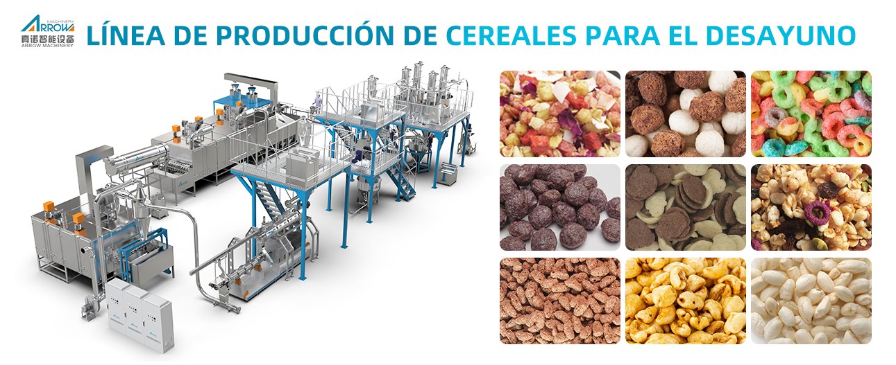 Línea de producción de cereales para el desayuno